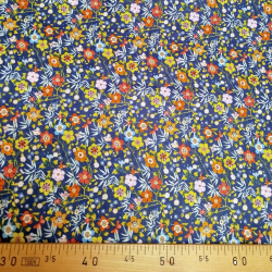 Tissu coton Foisonnement bleu - Bibop et Lula