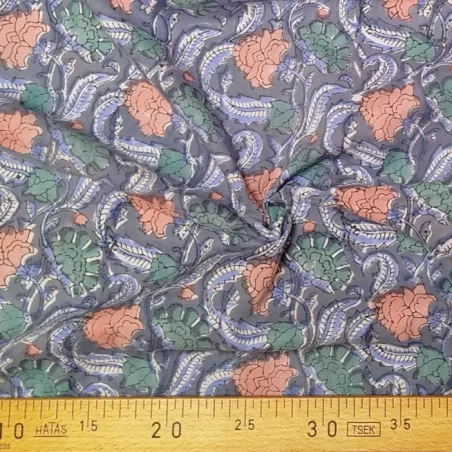 Tissu Block Print Indien Guna