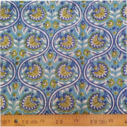 Tissu Block Print Indien Agra - Bibop et Lula