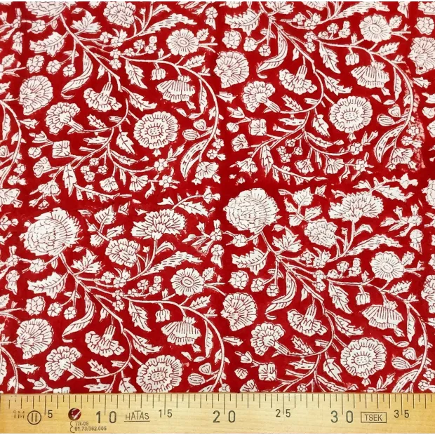 Tissu Block Print Indien Kanpur
