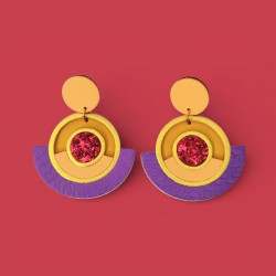 Boucles d'oreilles Uranie Jaune - Bibop et Lula