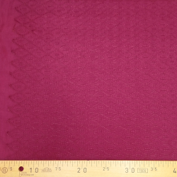 Tissu brodé Rayé Framboise - Bibop et Lula