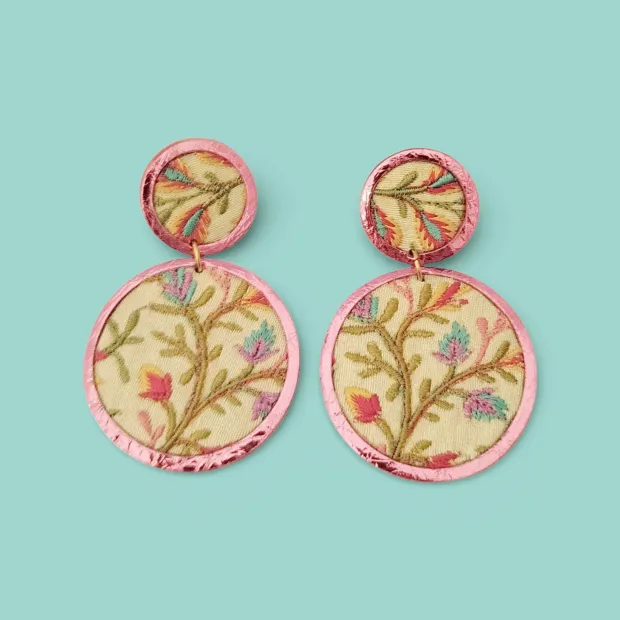 Boucles d'oreilles Lalita brodées