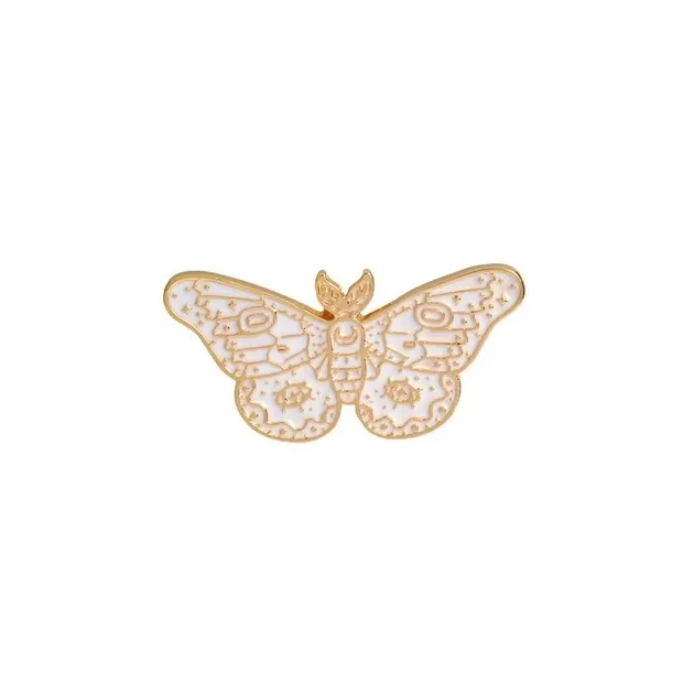 Pins Papillon Blanc émaillé