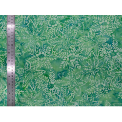 Tissu coton Batik Hibiscus celadon - Bibop et Lula