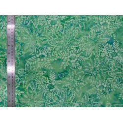 Tissu coton Batik Hibiscus celadon - Bibop et Lula