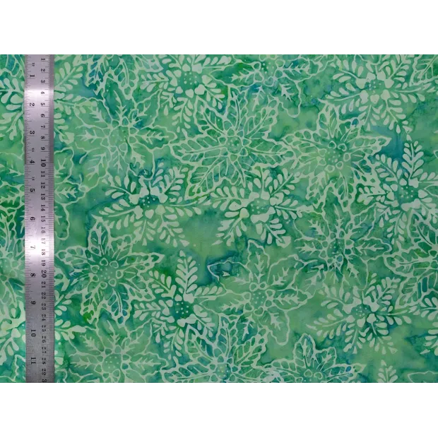 Tissu coton Batik Hibiscus celadon