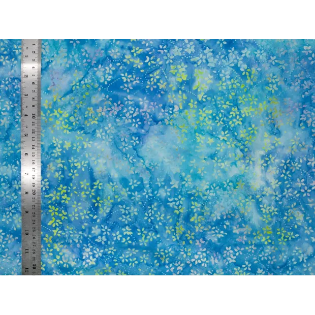 Tissu coton Batik Etang Bleu