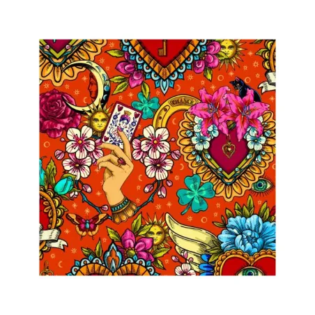 Coton bio Amulettes vermillon