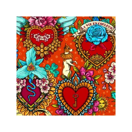 Coton bio Amulettes vermillon