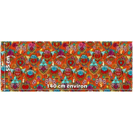 Coton bio Amulettes vermillon