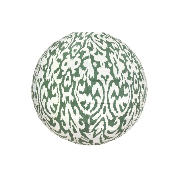 Lampion tissu boule japonaise rond Antalya Sauge