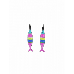 Boucles d'oreilles petite sardine multicolore - Bibop et Lula