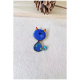 Broche Chat bleu - Bibop et Lula