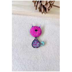 Broche Chat rose - Bibop et Lula