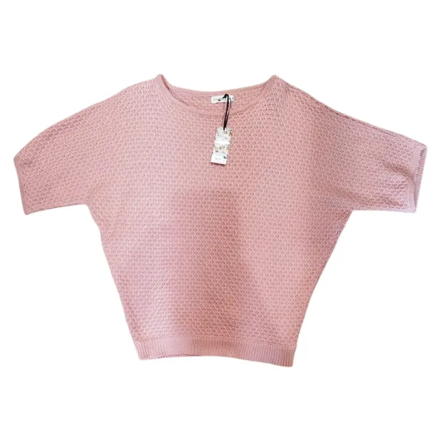 Top coton tricoté manche chauve souris