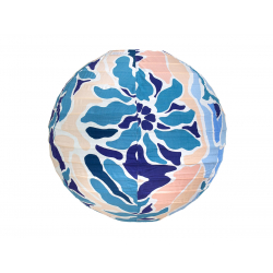 Lampion tissu boule japonaise rond Galati bleu - Bibop et Lula