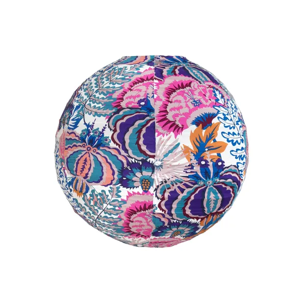 Lampion tissu boule japonaise rond Majorelle