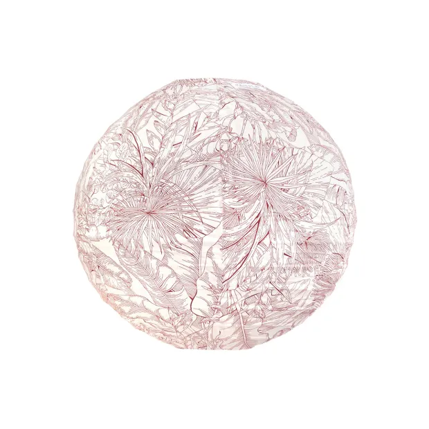 Lampion tissu boule japonaise rond Zanzibar Cannelle