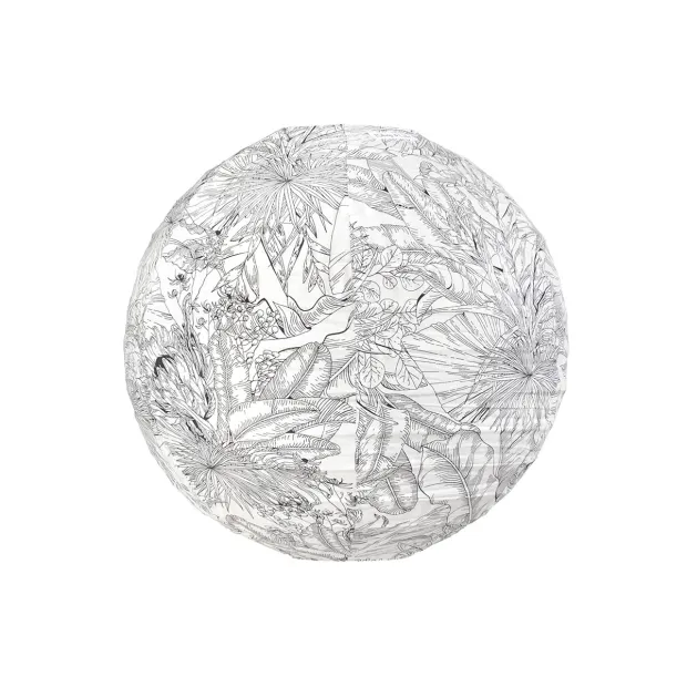 Lampion tissu boule japonaise rond Zanzibar