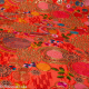 Tissu indien Bollywood brodé de sequins Kalar orange - Bibop et Lula