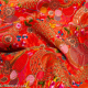 Tissu indien Bollywood brodé de sequins Kalar orange - Bibop et Lula