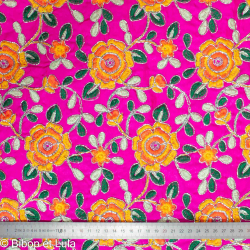Tissu indien Bollywood brodé de sequins Dheun - Bibop et Lula