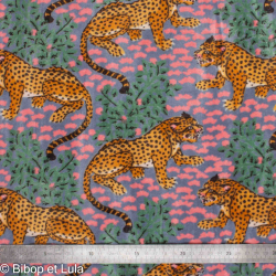 Coupon Velours Léo jungle - Bibop et Lula