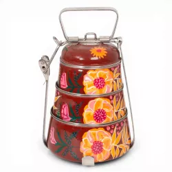 Lunch box inox peinte à la main Mandi - Bibop et Lula