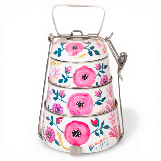 Lunch box inox peinte à la main Kandla