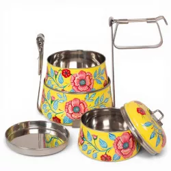 Lunch box inox peinte à la main Surya - Bibop et Lula