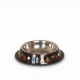 Gamelle pour chat inox peint à la main Nature - Bibop et Lula