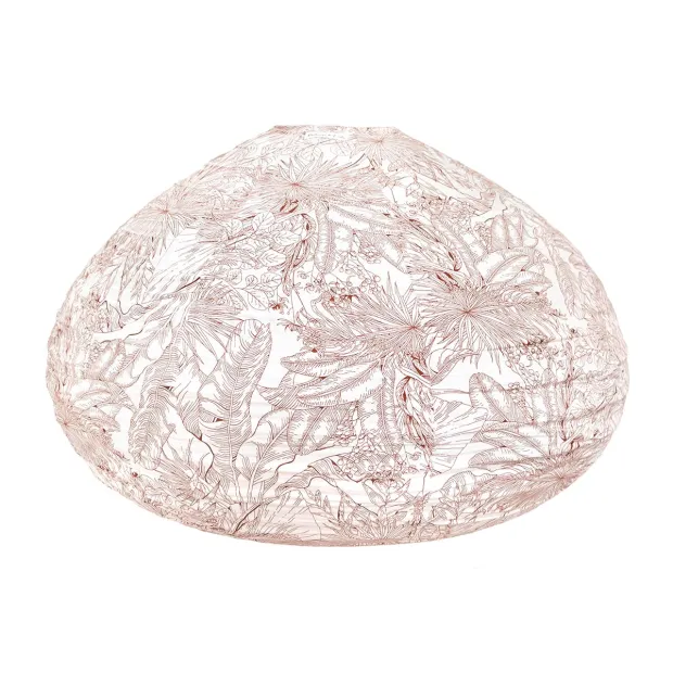 Lampion tissu boule japonaise goutte Zanzibar cannelle
