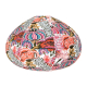 Lampion tissu boule japonaise goutte Majorelle vert - Bibop et Lula