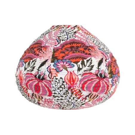 Lampion tissu boule japonaise goutte Majorelle vert