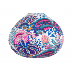 Lampion tissu boule japonaise goutte Majorelle - Bibop et Lula