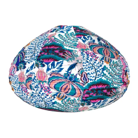 Lampion tissu boule japonaise goutte Majorelle