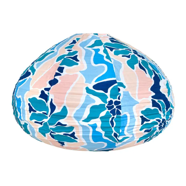 Lampion tissu boule japonaise goutte Galati Bleu