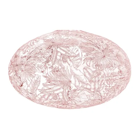 Lampion tissu boule japonaise ovale Zanzibar Cannelle