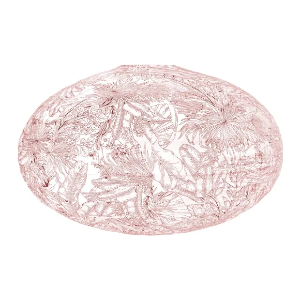 Lampion tissu boule japonaise ovale Zanzibar Cannelle