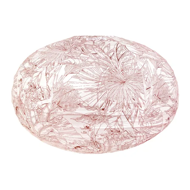 Lampion tissu boule japonaise ovale Zanzibar Cannelle