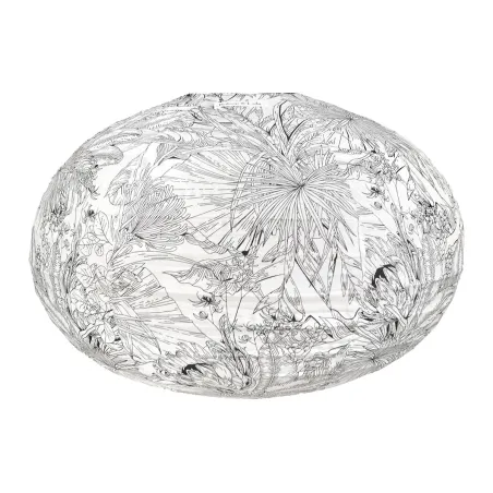 Lampion tissu boule japonaise ovale Zanzibar