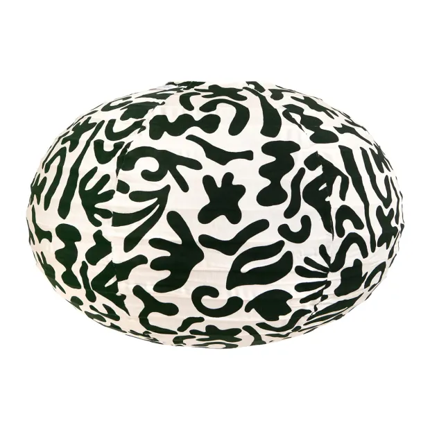 Lampion tissu boule japonaise ovale Matisse
