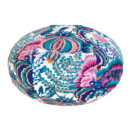 Lampion tissu boule japonaise ovale Majorelle