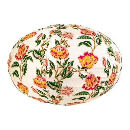 Lampion tissu boule japonaise ovale Malacca