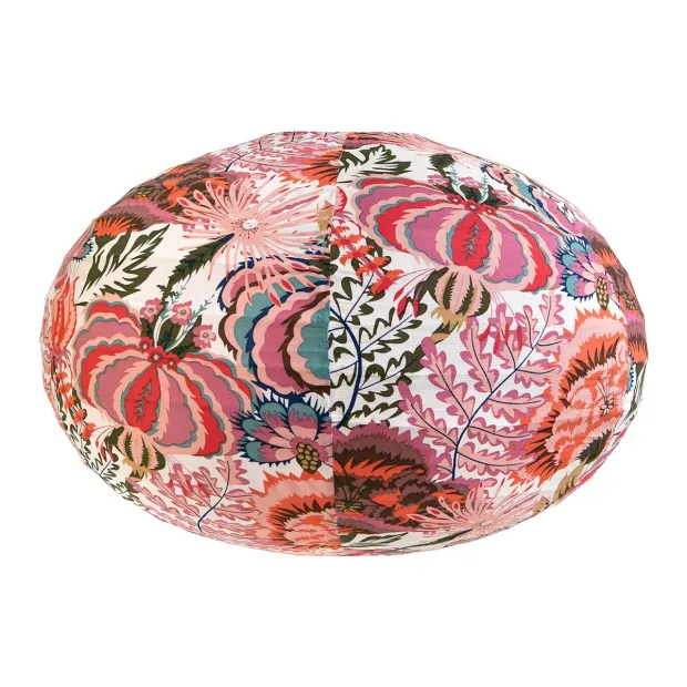 Lampion tissu boule japonaise ovale Majorelle Vert