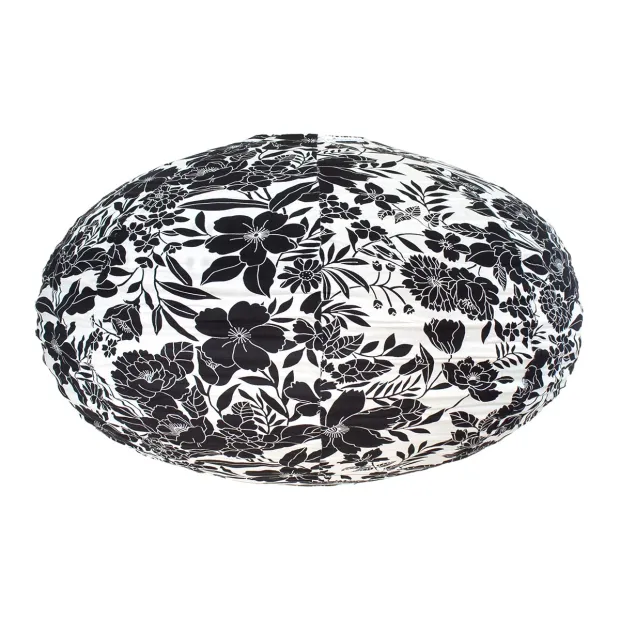 Lampion tissu boule japonaise ovale Kaori