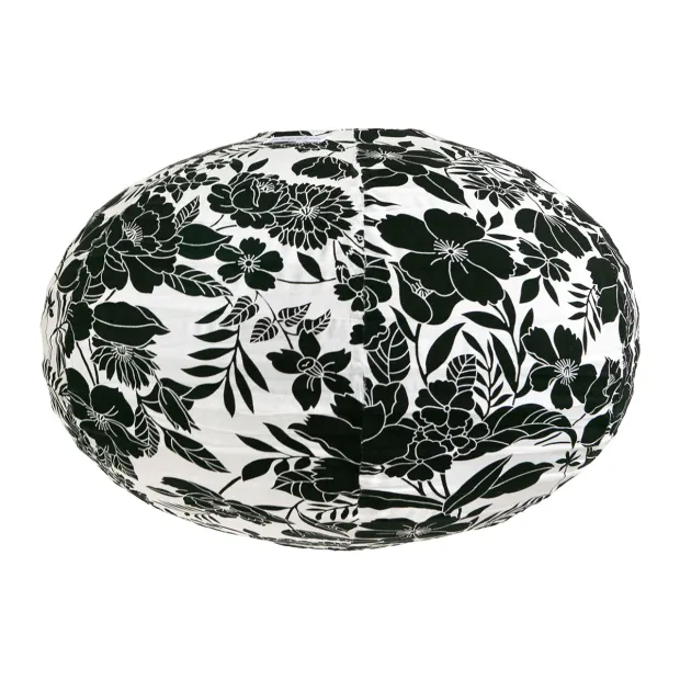 Lampion tissu boule japonaise ovale Kaori