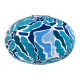 Lampion tissu boule japonaise ovale Galati Bleu - Bibop et Lula