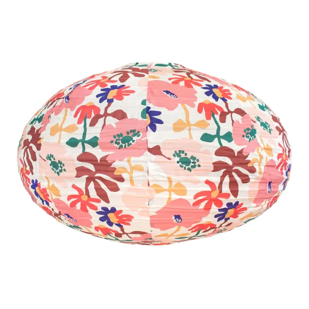 Lampion tissu boule japonaise ovale Calypso